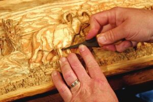 Carving, Wood, Mantel, Hands, Handicraft